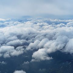 Flugwegposition um 11:31:55: Aufgenommen in der Nähe von Gemeinde Schwarzau im Gebirge, Österreich in 3886 Meter